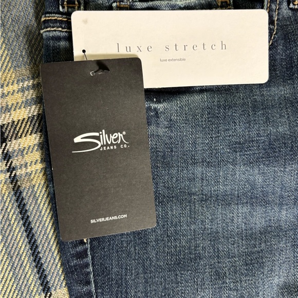 Silver Jeans Co. Suki Mid-rise Straight Leg Jeans Indigo Size 16 - Picture 11 of 13